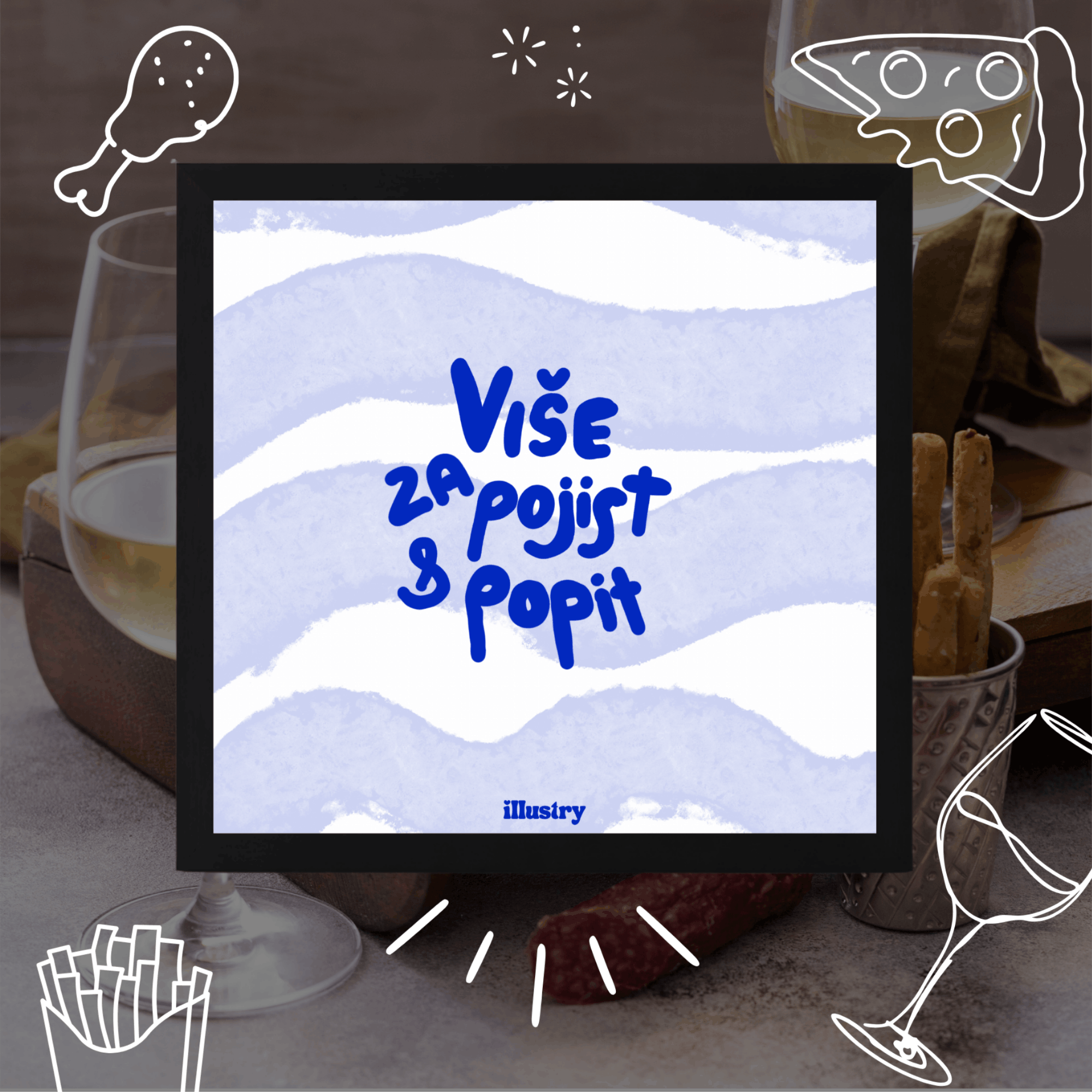 "Više za pojist & popit" - Blue Edition - 20 x 20 - Slika 2